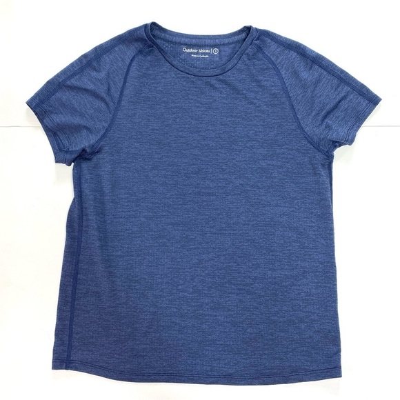 OUTDOOR Voices All Day Short Sleeve Crew Neck Workout T-Shirt in Blue Size S - Picture 7 of 8